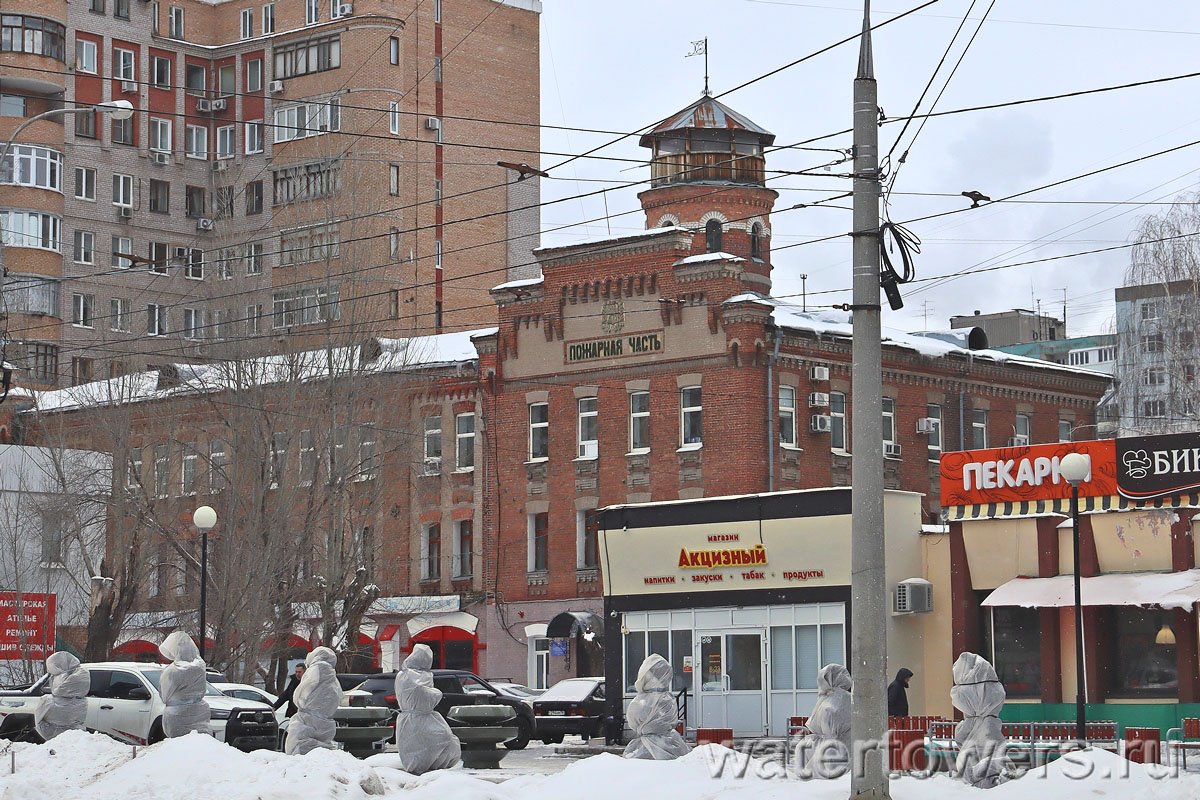 Здание 4-й пожарной части города Самары в Мещанском поселке