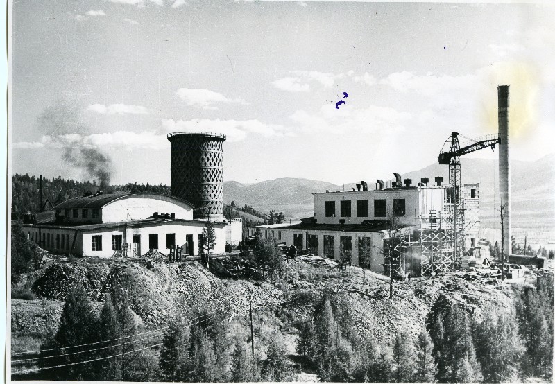Хову-Аксы. Комбинат «Тыва-кобальт». Строительство ТЭЦ, 1960 г.