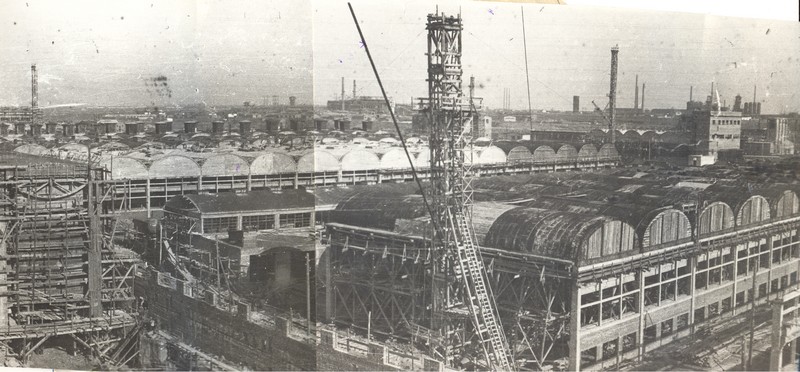 В. Томин. Панорама фабрики валяльной обуви, в Казани, 1932 г.