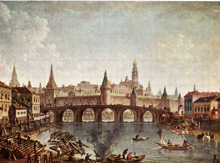 Ф.Я. Алексеев. Москва. Вид на Кремль и Каменный мост. 1800–1802 гг.