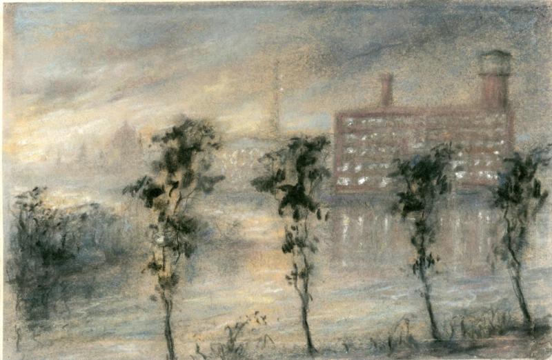 Мальгин Николай Николаевич. Ярославль. Мельница на Которосли, 1970 г.