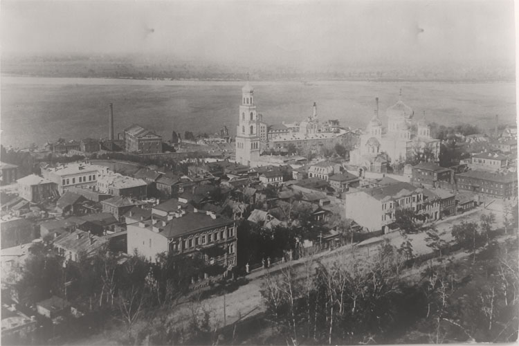 Самара, вид к Волге. Жигулевский пивоваренный завод и мельница