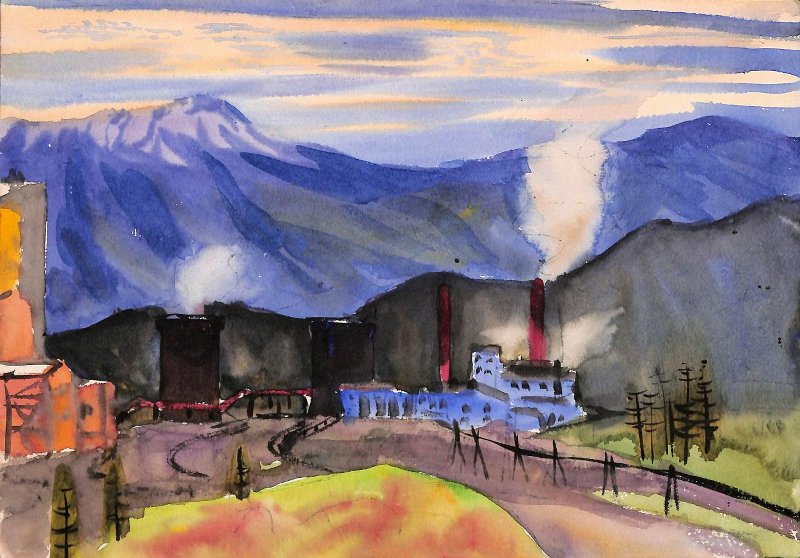 Травников Г.А. Этюд «Тува-кобальт», 1970 г. Травников Г.А. Этюд «Тува-кобальт», 1970 г.