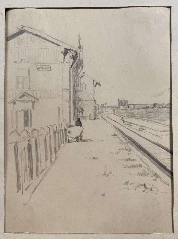 Иванов Сергей Васильевич. Вокзал на станции Мыльная, 1887 г. Иванов Сергей Васильевич. Вокзал на станции Мыльная, 1887 г.