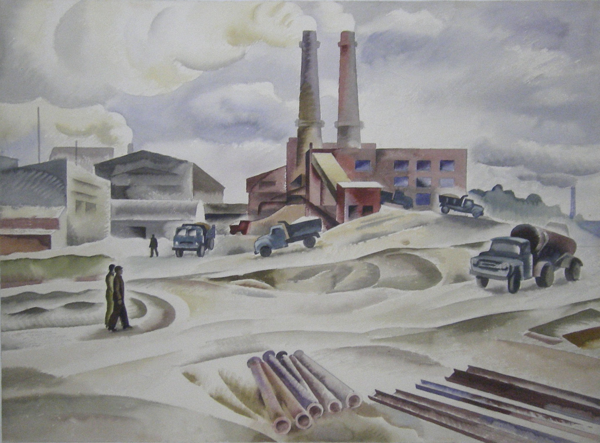 О.М. Гуриев. «Цементный завод в Подольске», 1976 г. О.М. Гуриев. «Цементный завод в Подольске», 1976 г.