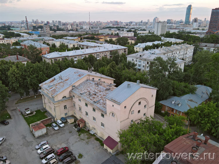 Екатеринбург, баня № 5 на Первомайской улице, вид сверху