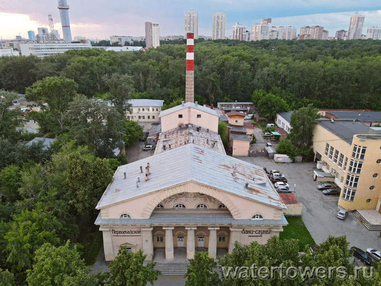 Екатеринбург, баня № 5 на Первомайской улице, вид сверху