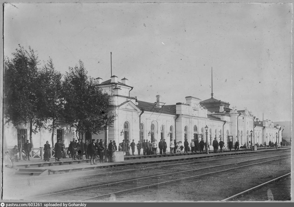 Красноярск, вид на железнодорожный вокзал, 1900–1910 г.