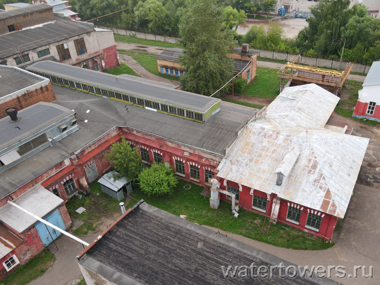 Производственные корпуса Ярославского вагоноремонтного завода, вид сверху