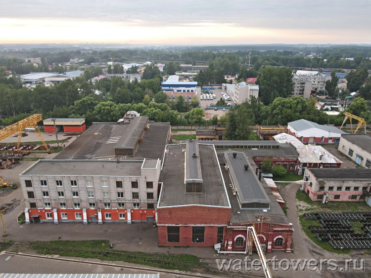 Производственные корпуса Ярославского вагоноремонтного завода, вид сверху