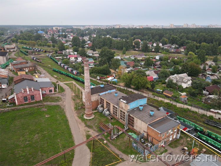 Производственные корпуса Ярославского вагоноремонтного завода, вид сверху