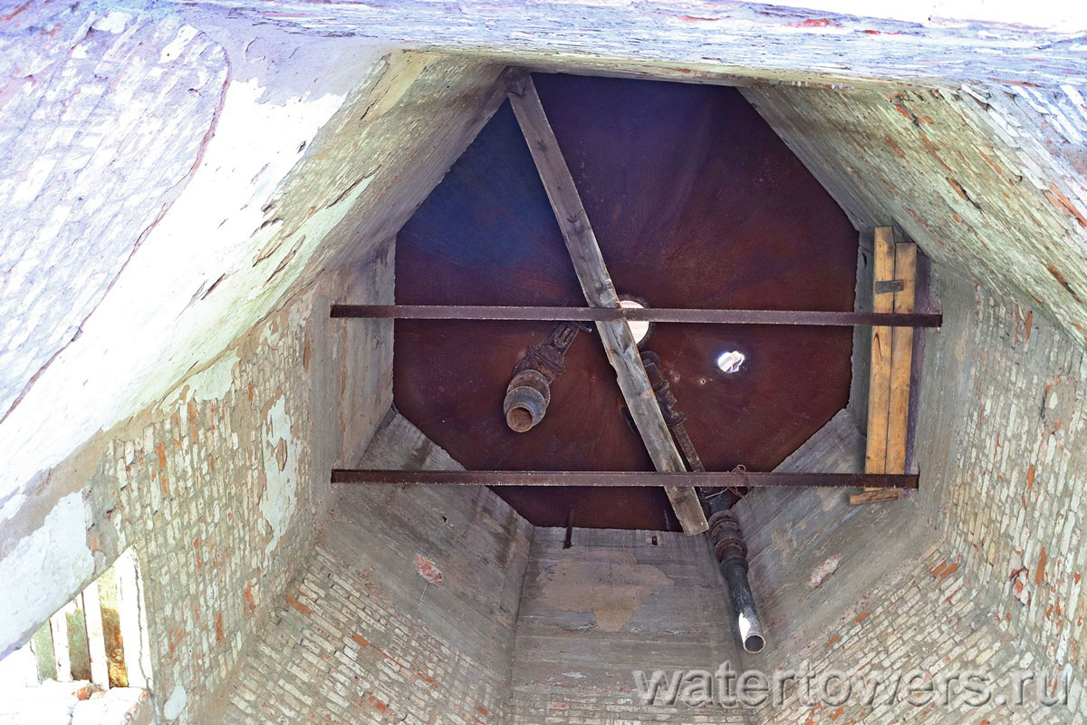 Водонапорная башня в Печинено, вид изнутри
