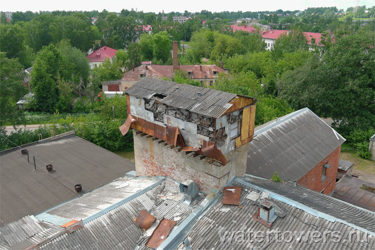 Ржев, городская баня на улице Грацинского, вид сверху
