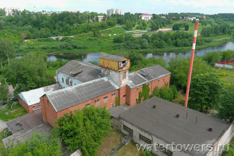 Ржев, городская баня на улице Грацинского, вид сверху
