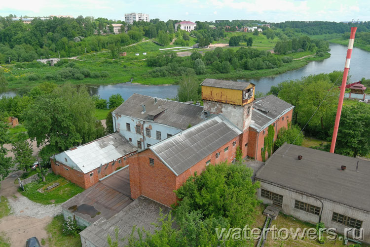 Ржев, городская баня на улице Грацинского, вид сверху