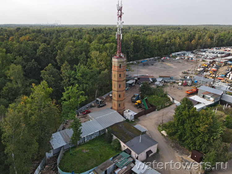 Водонапорная башня в Липках, вид сверху