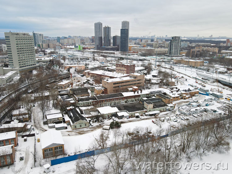 Бывший московский завод «Фили-Кровля», вид сверху
