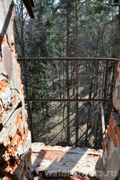 Водонапорная башня санатория «Архангельское», вид изнутри