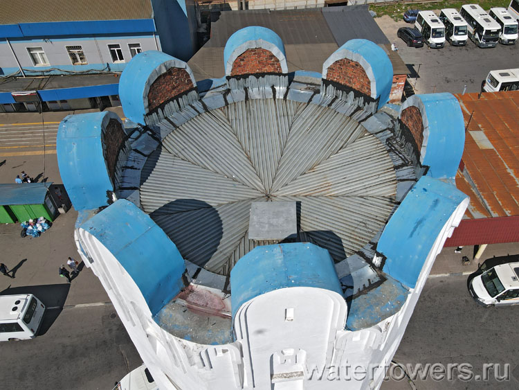 Водонапорная башня станции Пушкино, вид сверху Водонапорная башня станции Пушкино, вид сверху